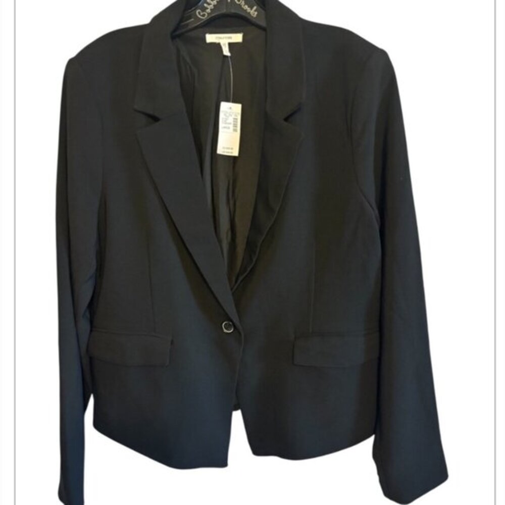 Maurices NWT Black Lined Business Casual Tailored Blazer Jacket Size Large